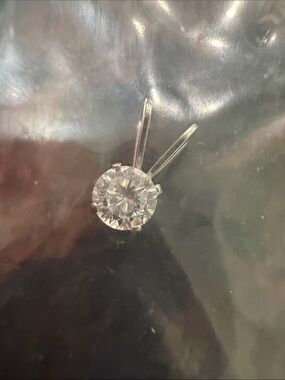 Classic Round-Cut Solitaire Drop Pendant in 925 Silver with Moissanite